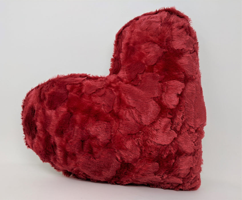 DaDa Bedding Hand-Made Luxury Romantic Valentine Heart Shaped Red Throw Pillow - 16” x 14” - DaDa Bedding Collection