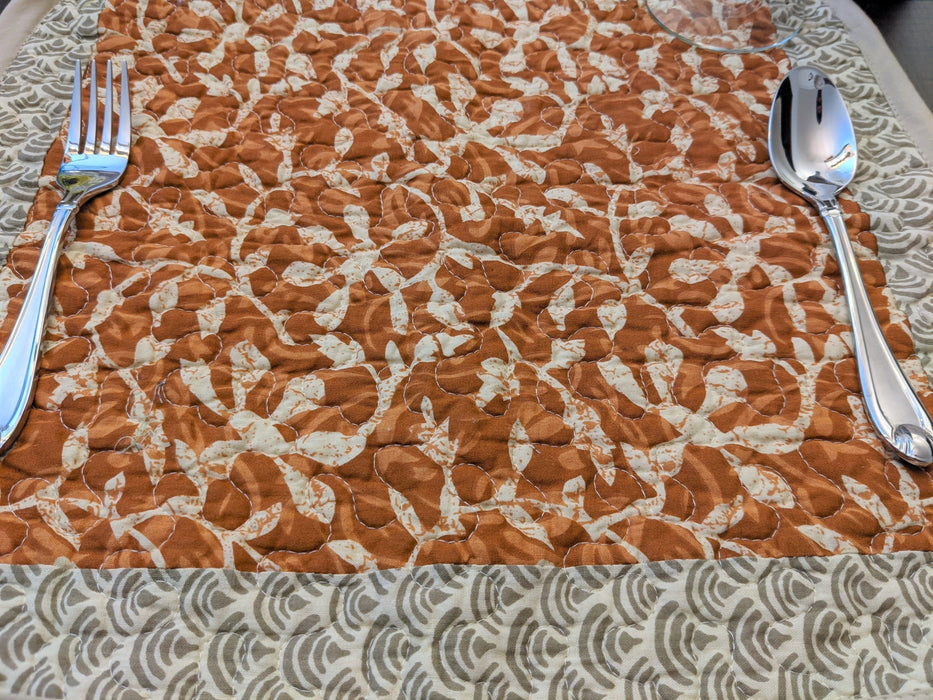 DaDa Bedding Set of 6-Pieces Hand-Made Placemats Cotton Bohemian Gallery of Roses Patchwork Floral Table Mats (JHW-546) - DaDa Bedding Collection
