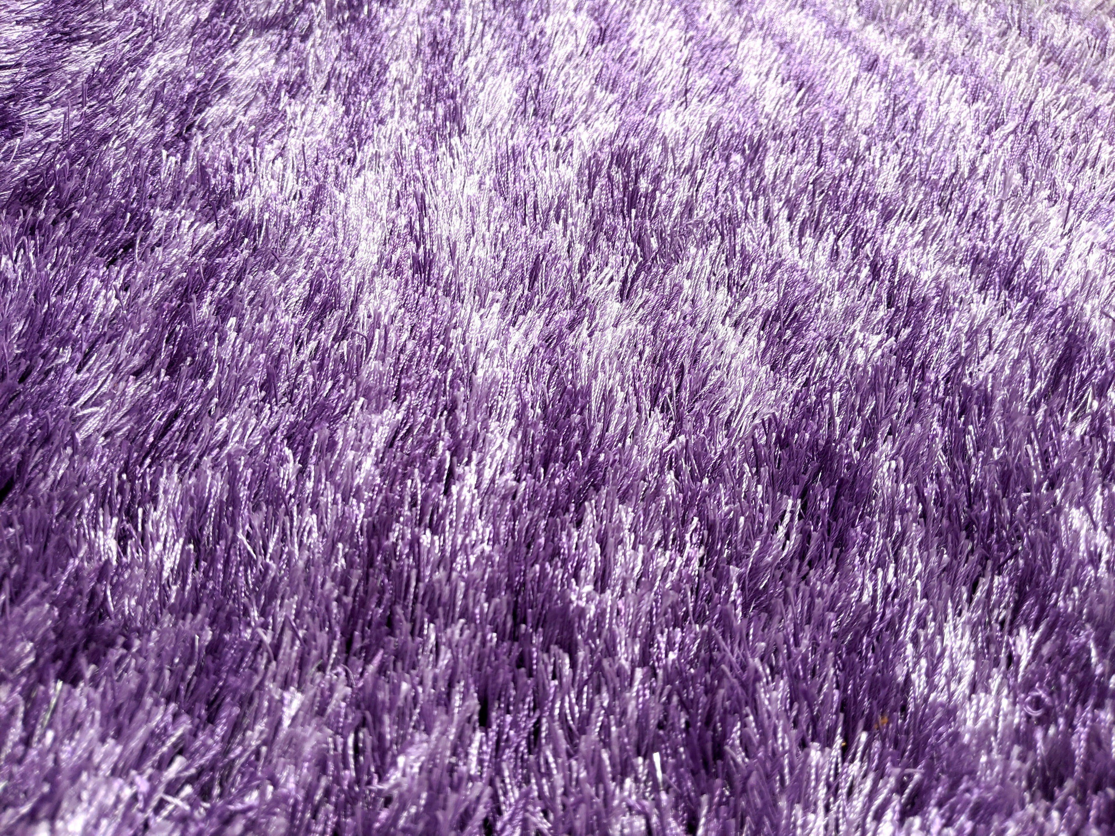DaDa Bedding Shaggy Soft Door Mat Carpet Rug - 20" x 32" Striped Shiny Purple Lavender - DaDa Bedding Collection