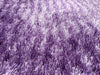 DaDa Bedding Shaggy Soft Door Mat Carpet Rug - 20" x 32" Striped Shiny Purple Lavender - DaDa Bedding Collection