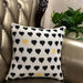 CUSHION COVER - DaDa Bedding Lovely Black and Yellow Polka Hearts Tapestry Throw Pillow Covers 16" (18113) - DaDa Bedding Collection