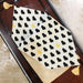 TABLE RUNNER - DaDa Bedding Elegant Woven Tapestry Table Runner, Lovely Black and Yellow Hearts (18113) - DaDa Bedding Collection