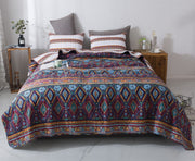 DaDa Bedding Southwestern Aztec Bohemian Desert Tribal Quilted Bedspread Set (KSX-002) - DaDa Bedding Collection