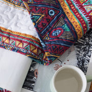 DaDa Bedding Southwestern Aztec Bohemian Desert Tribal Quilted Bedspread Set (KSX-002) - DaDa Bedding Collection