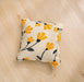 DaDa Bedding Set of 2-Pieces Yellow Fleur Floral Golden Orange Ivory Cream Scalloped Throw Pillow Covers, 18" x 18" (18112) - DaDa Bedding Collection
