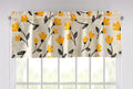 DaDa Bedding Yellow Fleur Floral Golden Orange Ivory Window Curtain Valance - 18" x 52" (18112) - DaDa Bedding Collection