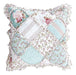 CUSHION COVER - DaDa Bedding Set of 2 Hint of Mint Floral Cotton Patchwork Ruffle Throw Pillow Covers, 18" (JHW3036) - DaDa Bedding Collection