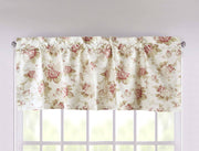 DaDa Bedding Dainty Floral Garden Pastel Roses Cottage Window Curtain Valance - 18" x 52" (3036) - DaDa Bedding Collection