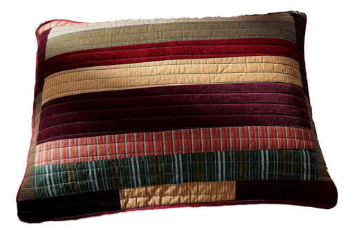 DaDa Bedding Classical Desert Sands Striped Velveteen King Size Pillow Sham - 20” x 36” (JHW577) - DaDa Bedding Collection