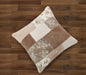DaDa Bedding Vintage Patchwork Dusty Rose Taupe & Tan Beige Brown Floral Euro Pillow Sham Cover, 26" x 26" (JHW866) - DaDa Bedding Collection