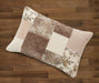 DaDa Bedding Patchwork Vintage Muted Dusty Rose Taupe & Tan Beige Brown Floral - King Size Pillow Sham 20" x 36" (JHW866) - DaDa Bedding Collection