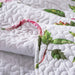 Bedspread set with pink roses with accessories and shams