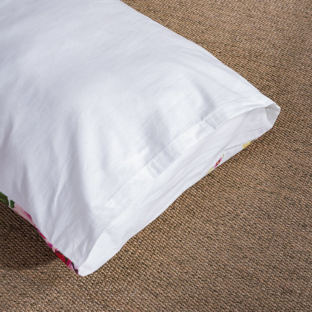 DaDa Bedding Romantic Roses Lovely Spring Pink Floral Garden Fitted & Flat Bed Sheet Set w/ Pillow Cases (JHW879) - DaDa Bedding Collection
