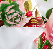 DaDa Bedding Romantic Roses Lovely Spring Pink Floral Duvet Cover Set w/ Pillow Cases (JHW-879) - DaDa Bedding Collection