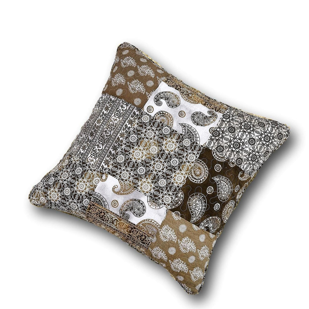 DaDa Bedding Bohemian Patchwork Moroccan Paisley Dreams Euro Pillow Sham Cover, 26" x 26" (JHW885) - DaDa Bedding Collection