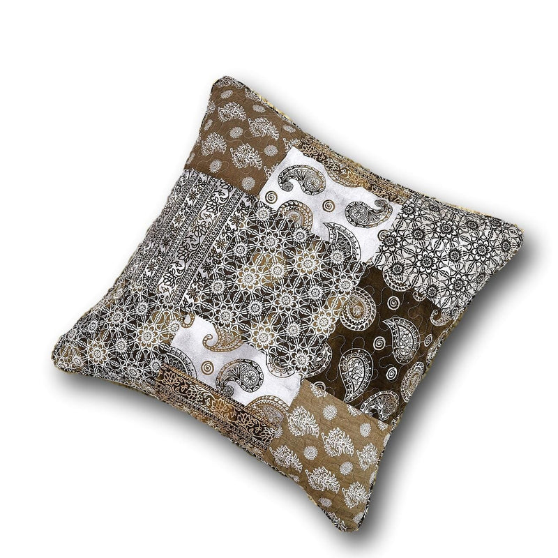 DaDa Bedding Bohemian Patchwork Moroccan Paisley Dreams Euro Pillow Sham Cover, 26" x 26" (JHW885) - DaDa Bedding Collection