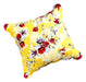 CUSHION COVER - DaDa Bedding Sunshine Yellow Hummingbirds Floral Scalloped Euro Pillow Sham Cover, 26" x 26" (JHW925) - DaDa Bedding Collection