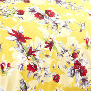 DaDa Bedding Sunshine Yellow Hummingbirds Floral Duvet Cover Set w/ Pillow Cases (JHW-925) - DaDa Bedding Collection