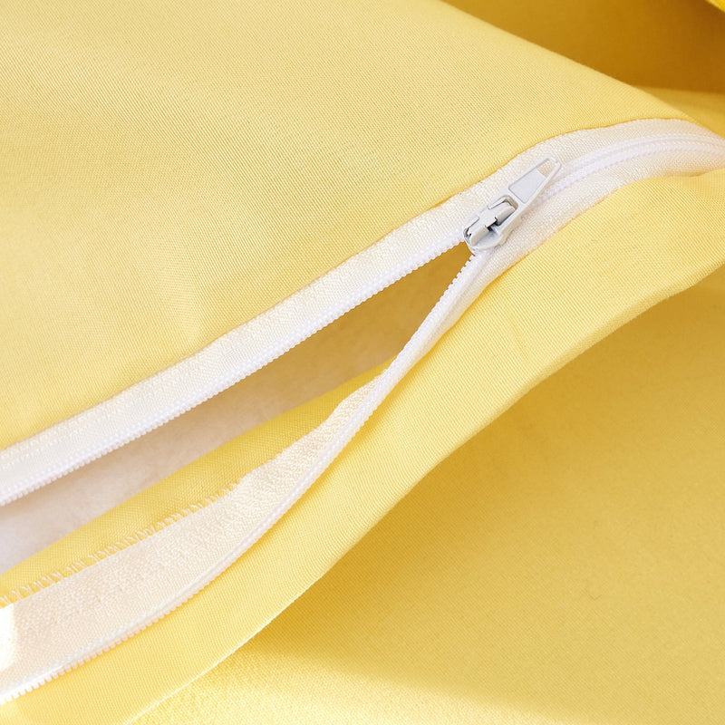 DaDa Bedding Sunshine Yellow Hummingbirds Floral Fitted Bed Sheet w/ Pillow Cases (JHW-925) - DaDa Bedding Collection