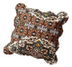 DaDa Bedding Set of 2-Pieces Rustic Earthy Cross Motif Folk Scalloped Throw Pillow Covers, 18" x 18" (JHW944) - DaDa Bedding Collection