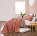 DaDalogy Bedding Terracotta Coral Brick Orange Soft Velour Corduroy Bedspread Set (JHW952) - DaDa Bedding Collection
