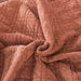 DaDalogy Bedding Terracotta Coral Brick Orange Soft Velour Corduroy Bedspread Set (JHW952) - DaDa Bedding Collection