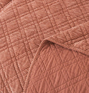 DaDalogy Bedding Terracotta Coral Brick Orange Soft Velour Corduroy Bedspread Set (JHW952) - DaDa Bedding Collection