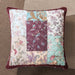 DaDa Bedding Patchwork Burgundy Red Velvet Floral Euro Pillow Cover, 26" x 26" (JHW-868) - DaDa Bedding Collection