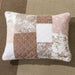 DaDa Bedding Patchwork Vintage Muted Dusty Rose Taupe & Tan Beige Brown Floral - King Size Pillow Sham 20" x 36" (JHW866) - DaDa Bedding Collection