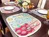 DaDa Bedding Set of 6-Pieces Hand-Made Placemats Cotton Bohemian Dark Elegance Patchwork Floral Table Mats (JHW-550) - DaDa Bedding Collection