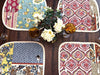 DaDa Bedding Set of 6-Pieces Hand-Made Placemats Cotton Bohemian Dark Elegance Patchwork Floral Table Mats (JHW-550) - DaDa Bedding Collection