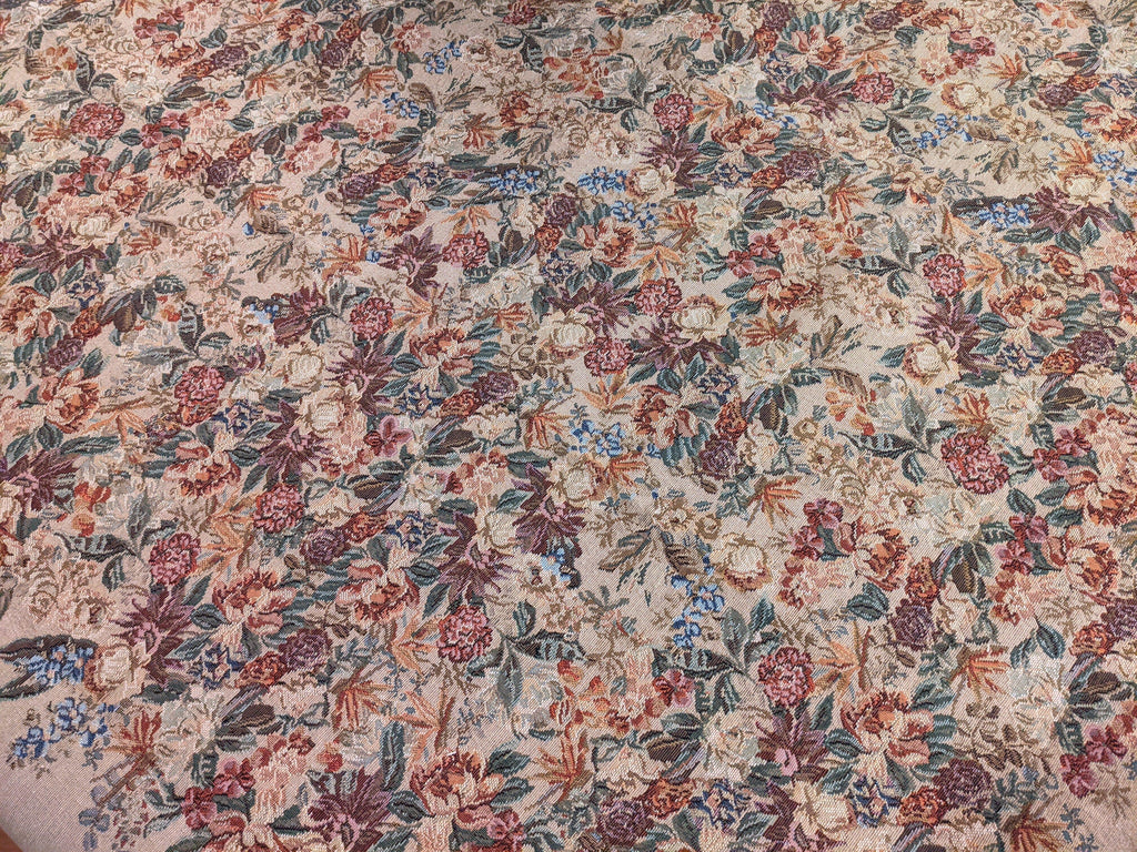 DaDa Bedding Wildflower Wonderland Floral Golden Beige Tan Square Dining Table Cloth (3100) - DaDa Bedding Collection