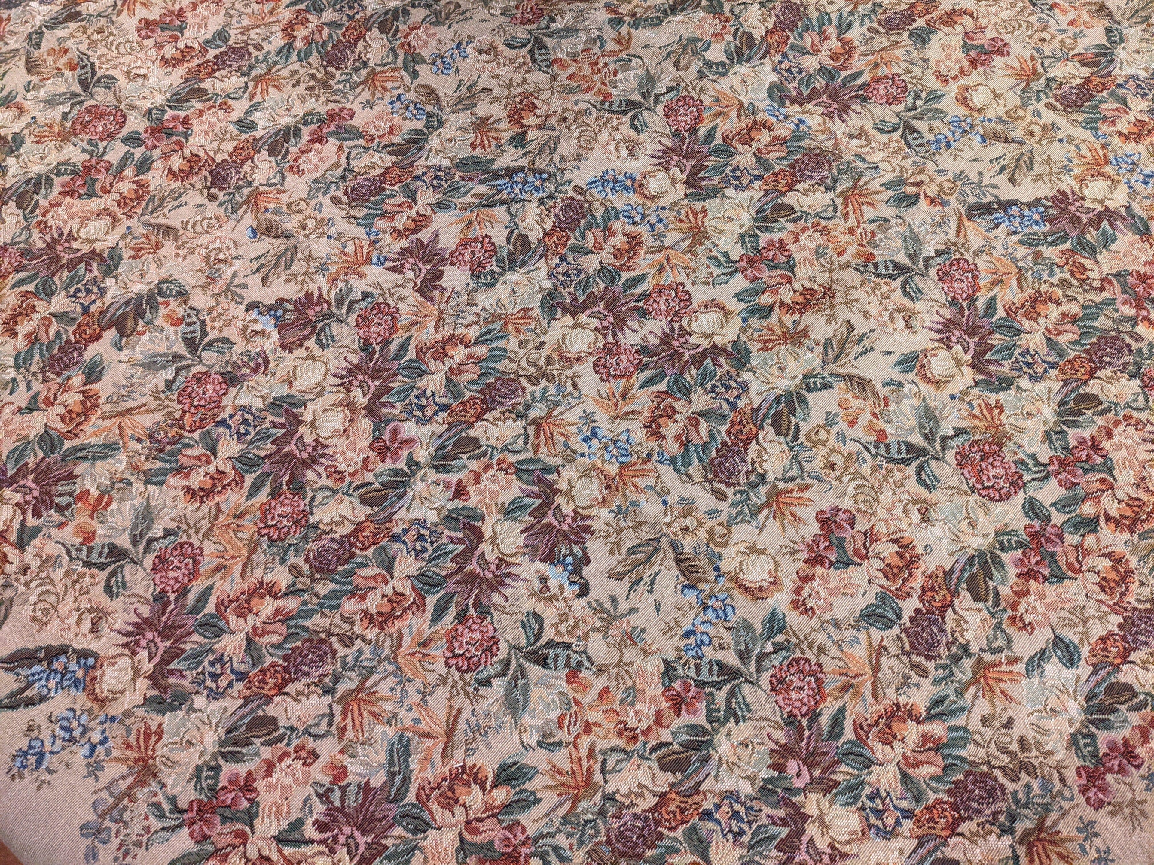 DaDa Bedding Wildflower Wonderland Floral Golden Beige Tan Square Dining Table Cloth (3100) - DaDa Bedding Collection