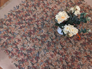 DaDa Bedding Wildflower Wonderland Floral Golden Beige Tan Square Dining Table Cloth (3100) - DaDa Bedding Collection