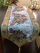 DaDa Bedding Set of 3-Pieces Table Runners - Festive Holiday Fiesta Floral Botanical Beige Woven Tapestry Dining Mats Scarf (6068) - DaDa Bedding Collection