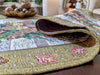 DaDa Bedding Set of 3-Pieces Table Runners - Festive Holiday Fiesta Floral Botanical Beige Woven Tapestry Dining Mats Scarf (6068) - DaDa Bedding Collection