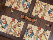 DaDa Bedding Set of 4-Pieces Dancing Women African Kwanzaa Tapestry Dining Table Placemats 13” x 19” (18117) - DaDa Bedding Collection