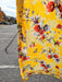 DaDa Bedding Set of 2 Radiant Sunshine Yellow Floral Window Curtain Panels - Natural Semi Sheer Hummingbirds Farmhouse Red Flowers Straight Tailored Edge - DaDa Bedding Collection