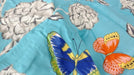 Bed Sheet - Tache 2-3 PC Cotton Butterfly Wonderland Blue Floral Colorful Girly Flat Sheet Set - DaDa Bedding Collection