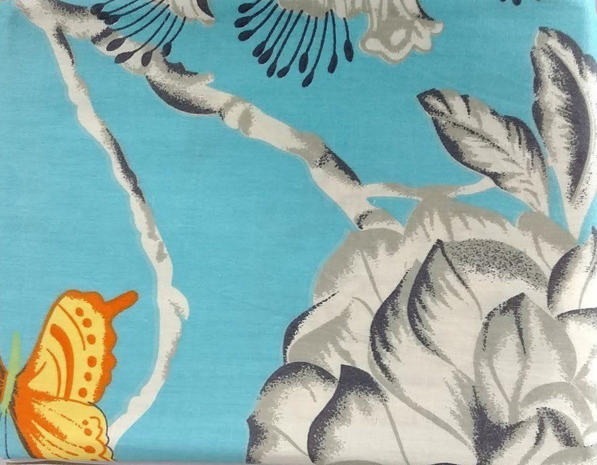 Tache 2-3 PC Cotton Butterfly Wonderland Blue Floral Colorful Girly Flat Sheet Set - DaDa Bedding Collection