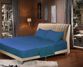 Tache 3-4 Piece Solid Ocean Blue Sheet Set - DaDa Bedding Collection
