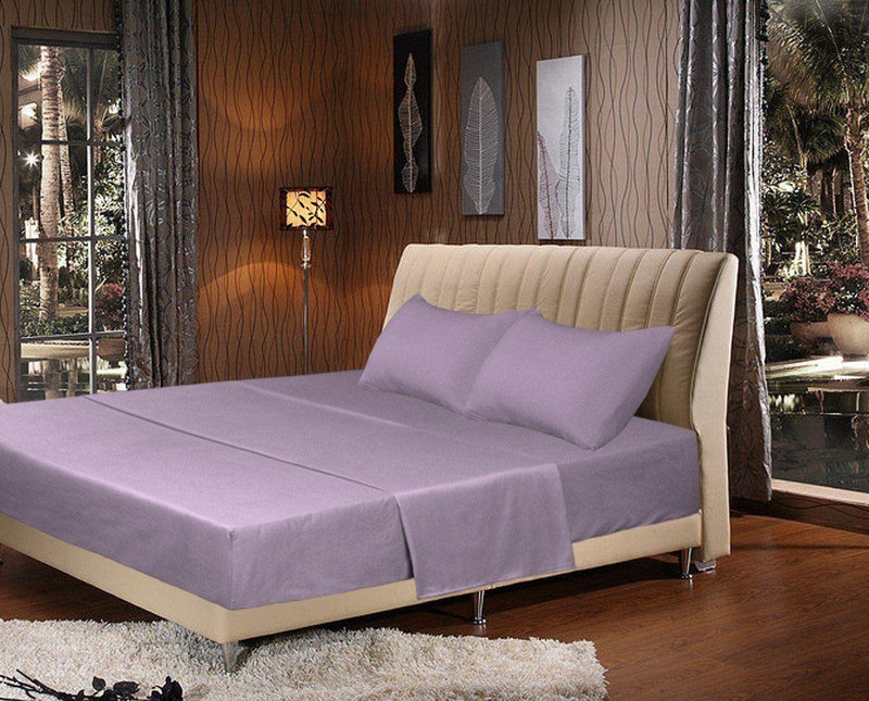 Tache 3-4 Piece Solid Spring Lavender Sheet Set - DaDa Bedding Collection