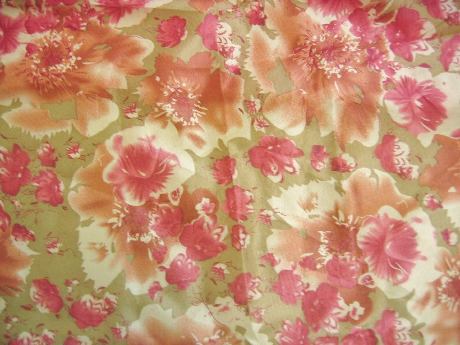 DaDa Bedding Sunrise Hibiscus Floral Dust Ruffle Pleated Satiny Pink Bed Skirt - 14" Drop  (BS-BM465L-1) - DaDa Bedding Collection