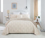 DaDa Bedding Soft Charming French Country Ruffles Quilted Cotton Bedspread Set - Ivory Cream Tan (JHW873) - DaDa Bedding Collection
