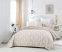 DaDa Bedding Soft Charming French Country Ruffles Quilted Cotton Bedspread Set - Ivory Cream Tan (JHW873) - DaDa Bedding Collection