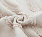 DaDa Bedding Soft Charming French Country Ruffles Quilted Cotton Bedspread Set - Ivory Cream Tan (JHW873) - DaDa Bedding Collection