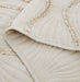 DaDa Bedding Soft Charming French Country Ruffles Quilted Cotton Bedspread Set - Ivory Cream Tan (JHW873) - DaDa Bedding Collection