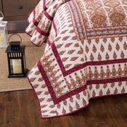 DaDa Bedding Bohemian Moroccan Tear Drop Rubies Paisley Cotton Bedspread Set (JHW-653) - DaDa Bedding Collection