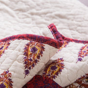 DaDa Bedding Bohemian Moroccan Tear Drop Rubies Paisley Cotton Bedspread Set (JHW-653) - DaDa Bedding Collection