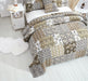 DaDa Bedding Bohemian Olive Brown Moroccan Paisley Floral Filigree Patchwork Cotton Bedspread Set (JHW-885) - DaDa Bedding Collection